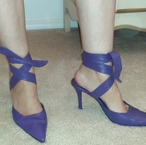 Nine West Leather Tie Pumps